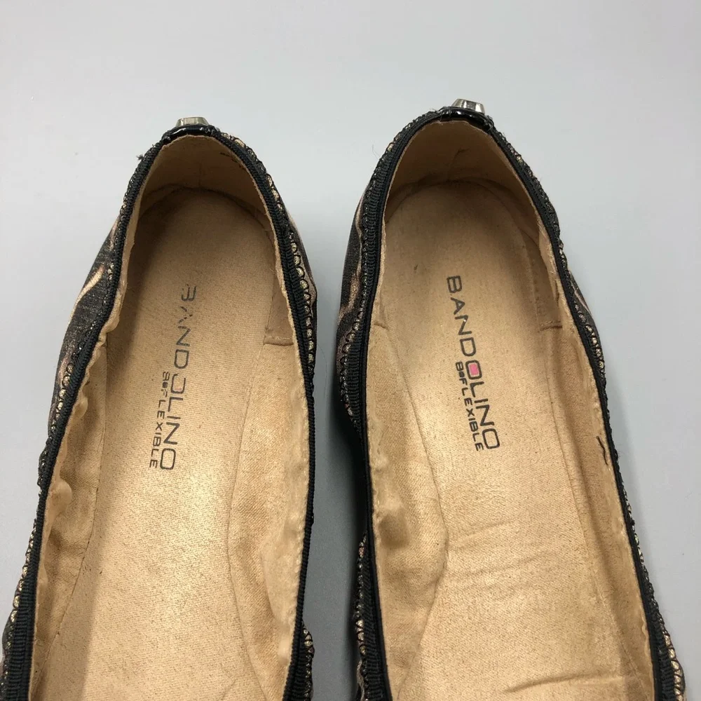 Bandolino Ballet Flats Size 6 1/2 Fabric Animal Print - Picture 3 of 7